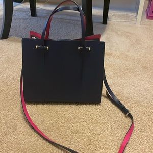 Kate, Spade, navy and pink purse